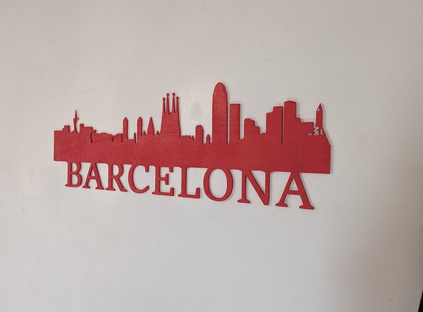 Barcelona Skyline Sign, Barcelona Wood Sign, Barcelona LED Sign, Barcelona Skyline Wall Art, Barcelona Gift, Wall Decoration, Custom Sign - TitanOakDecor