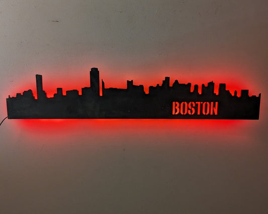 Boston Skyline Sign, Boston Wood Sign, Boston Sign, Boston Skyline Wall Art, Boston Gift, Wall Decoration, Custom City Sign - TitanOakDecor