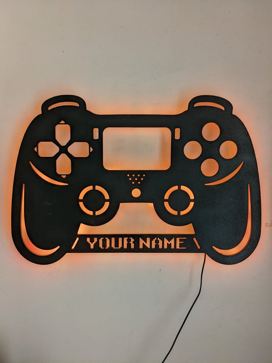 Custom Playstation Controller LED Wall Art - TitanOakDecor