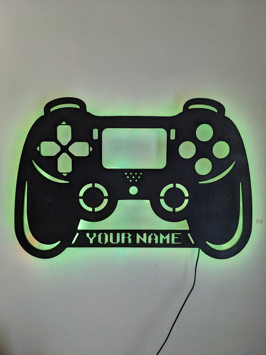 Custom Playstation Controller LED Wall Art - TitanOakDecor