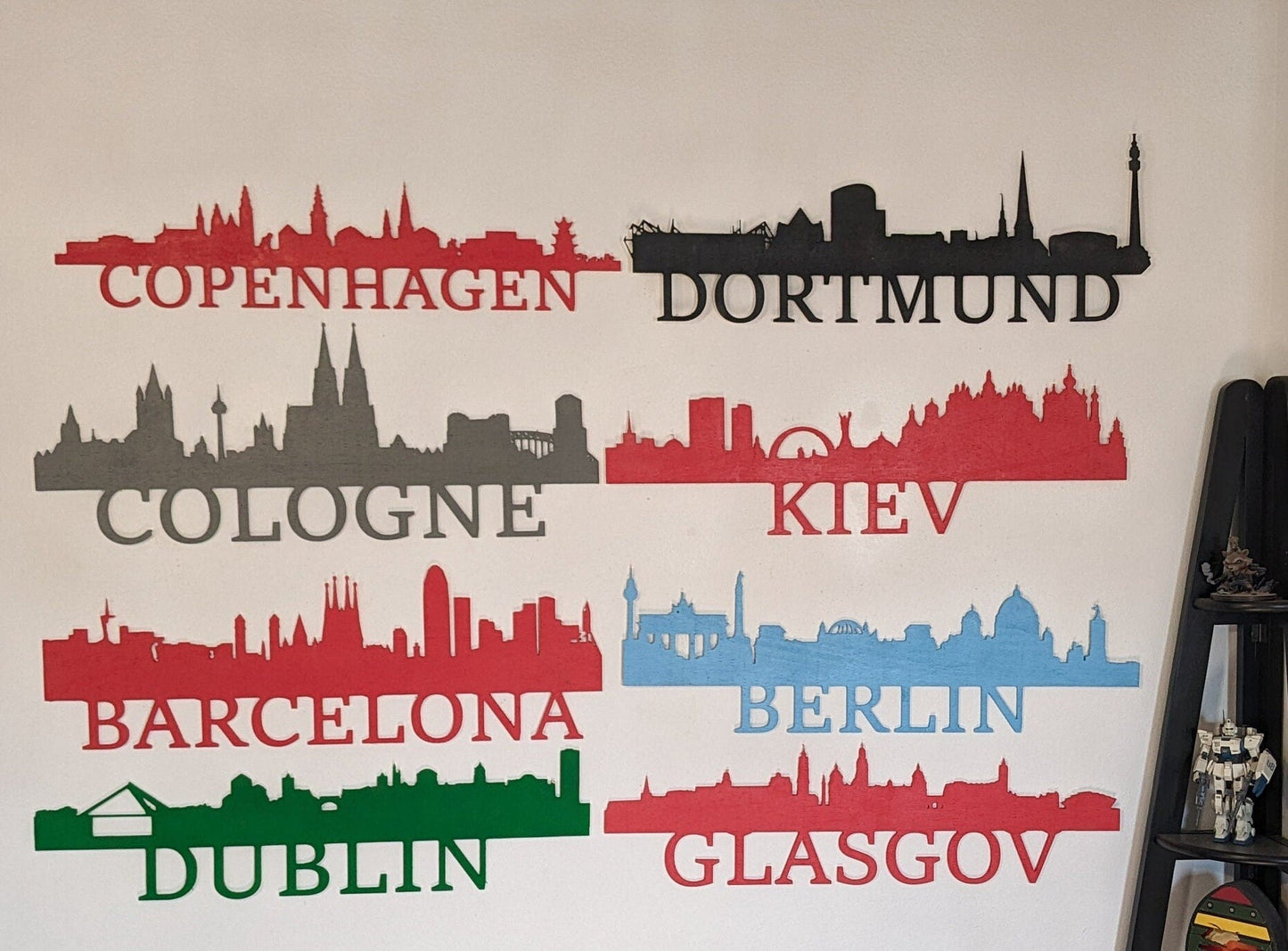 Dublin Skyline Sign, Dublin Wood Sign, Dublin LED Sign, Dublin Skyline Wall Art, Dublin Gift, Wall Decoration, Custom Sign - TitanOakDecor