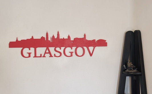 Glasglov Skyline Sign, Glasglov Wood Sign, Glasglov LED Sign, Glasglov Skyline Wall Art, Glasglov Gift, Wall Decoration, Custom Sign - TitanOakDecor