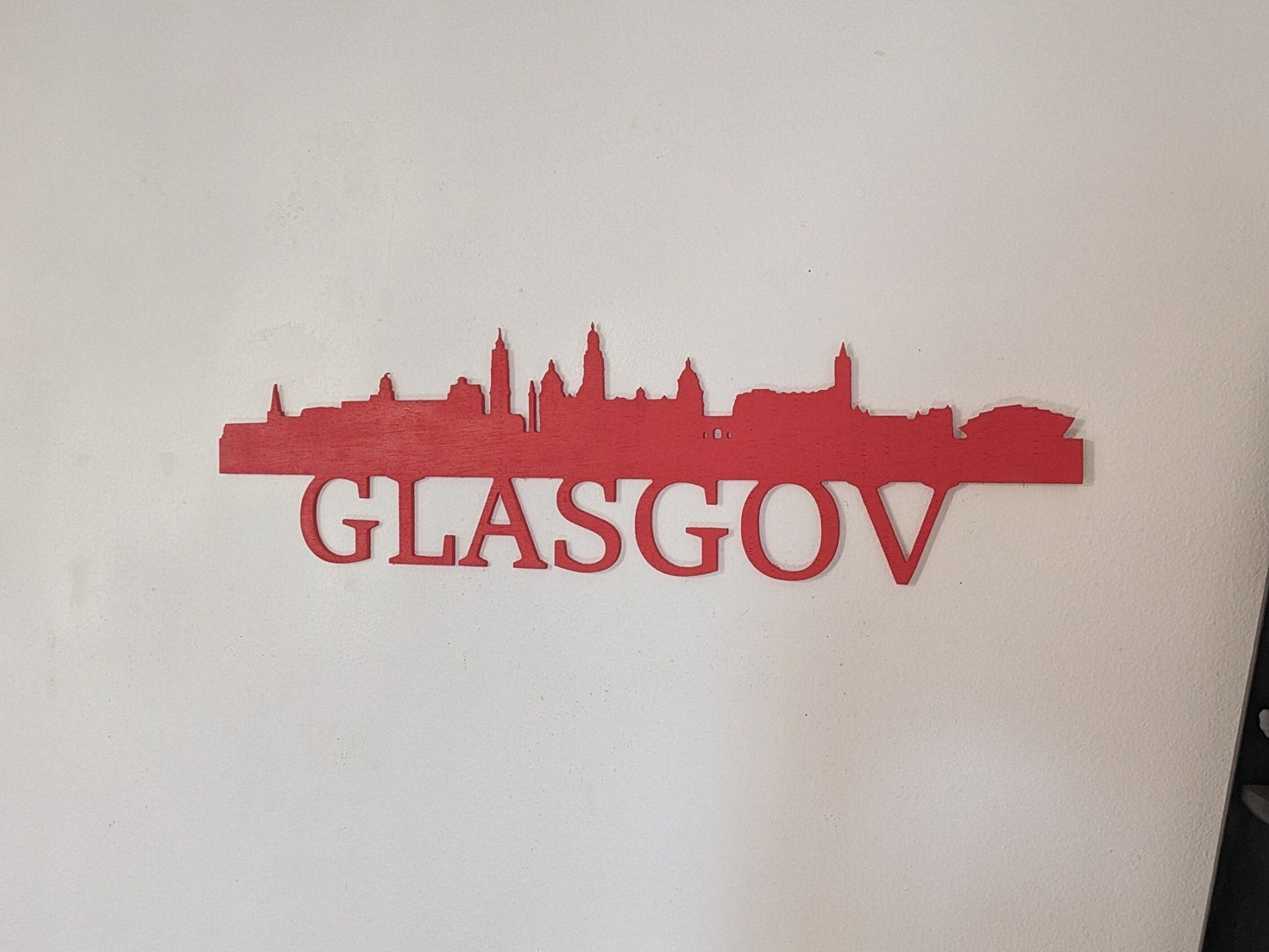 Glasglov Skyline Sign, Glasglov Wood Sign, Glasglov LED Sign, Glasglov Skyline Wall Art, Glasglov Gift, Wall Decoration, Custom Sign - TitanOakDecor