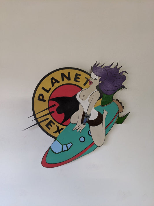 Illuminated futurama led wall art, Glow in the dark wall art, Game Room Decor, Nerdy Decor, LED decoration, Custom Sign Gift