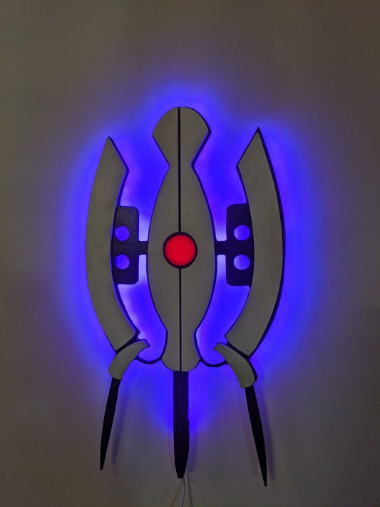 Illuminated Portal Turret LED Wall Art, Glow in the dark wall art, Game Room Decor, Nerdy Decor, LED decoration, Custom Sign Gift - TitanOakDecor