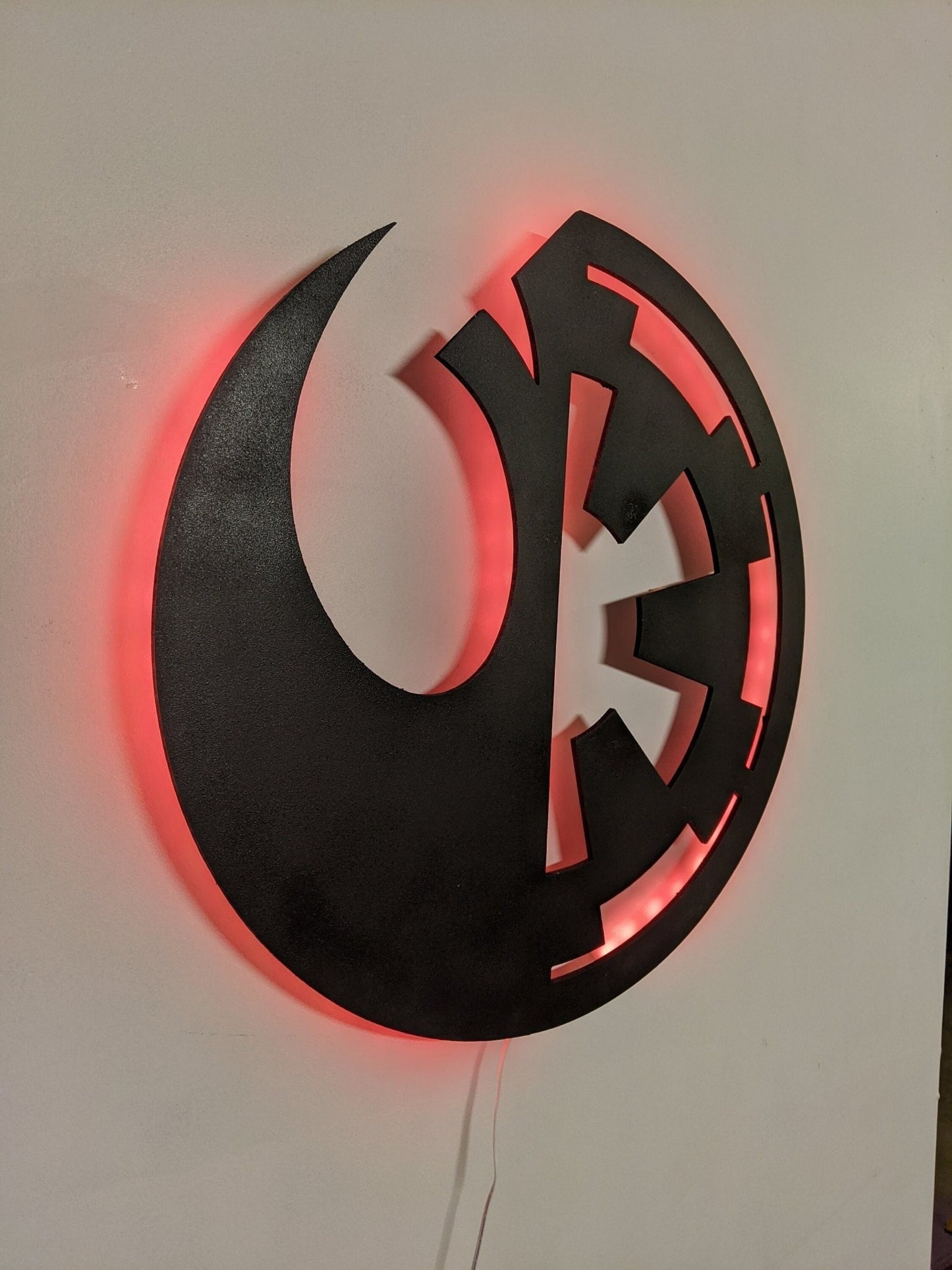 Illuminated Republic and Galactic Empire LED Wall Art - TitanOakDecor