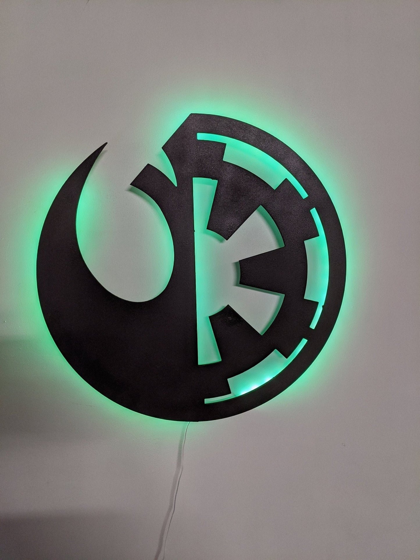 Illuminated Republic and Galactic Empire LED Wall Art - TitanOakDecor
