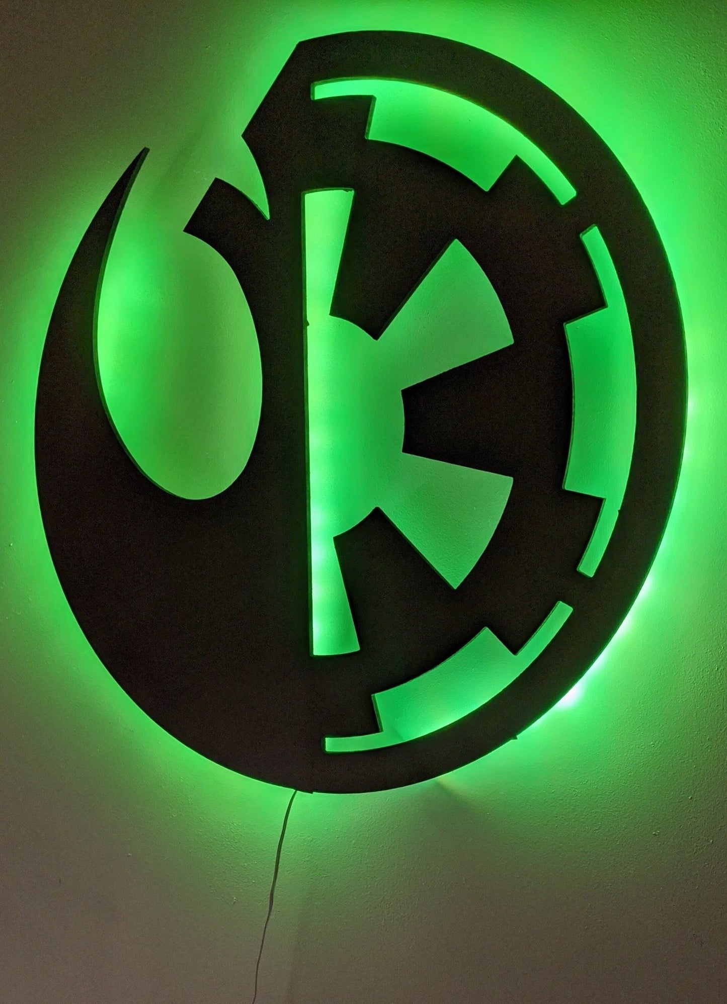 Illuminated Republic and Galactic Empire LED Wall Art - TitanOakDecor