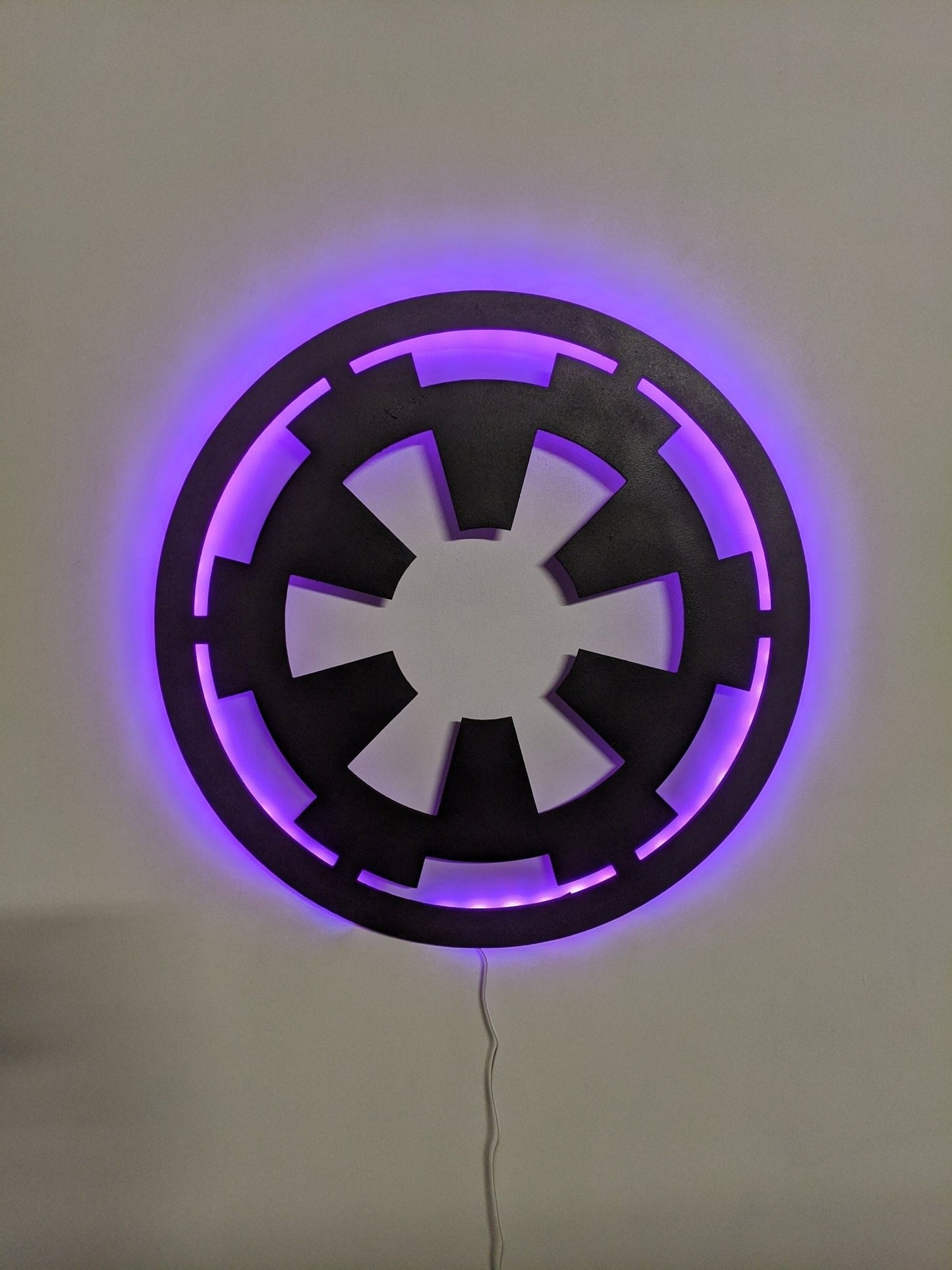 Illuminated Star Wars Empire LED Wall Art, Glow in the dark wall art, Game Room Decor, Nerdy Decor, LED decoration, Custom Sign Gift - TitanOakDecor