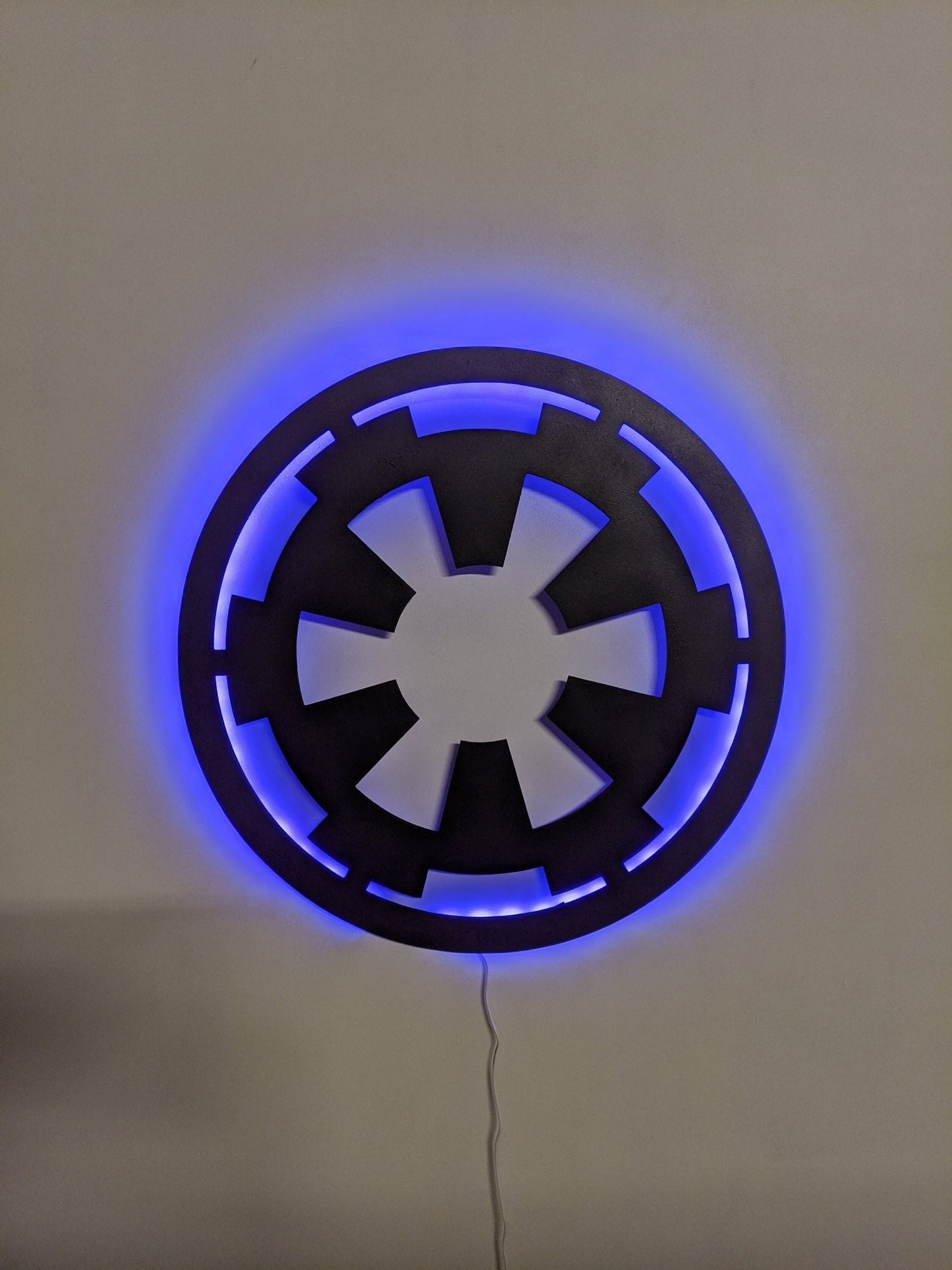 Illuminated Star Wars Empire LED Wall Art, Glow in the dark wall art, Game Room Decor, Nerdy Decor, LED decoration, Custom Sign Gift - TitanOakDecor