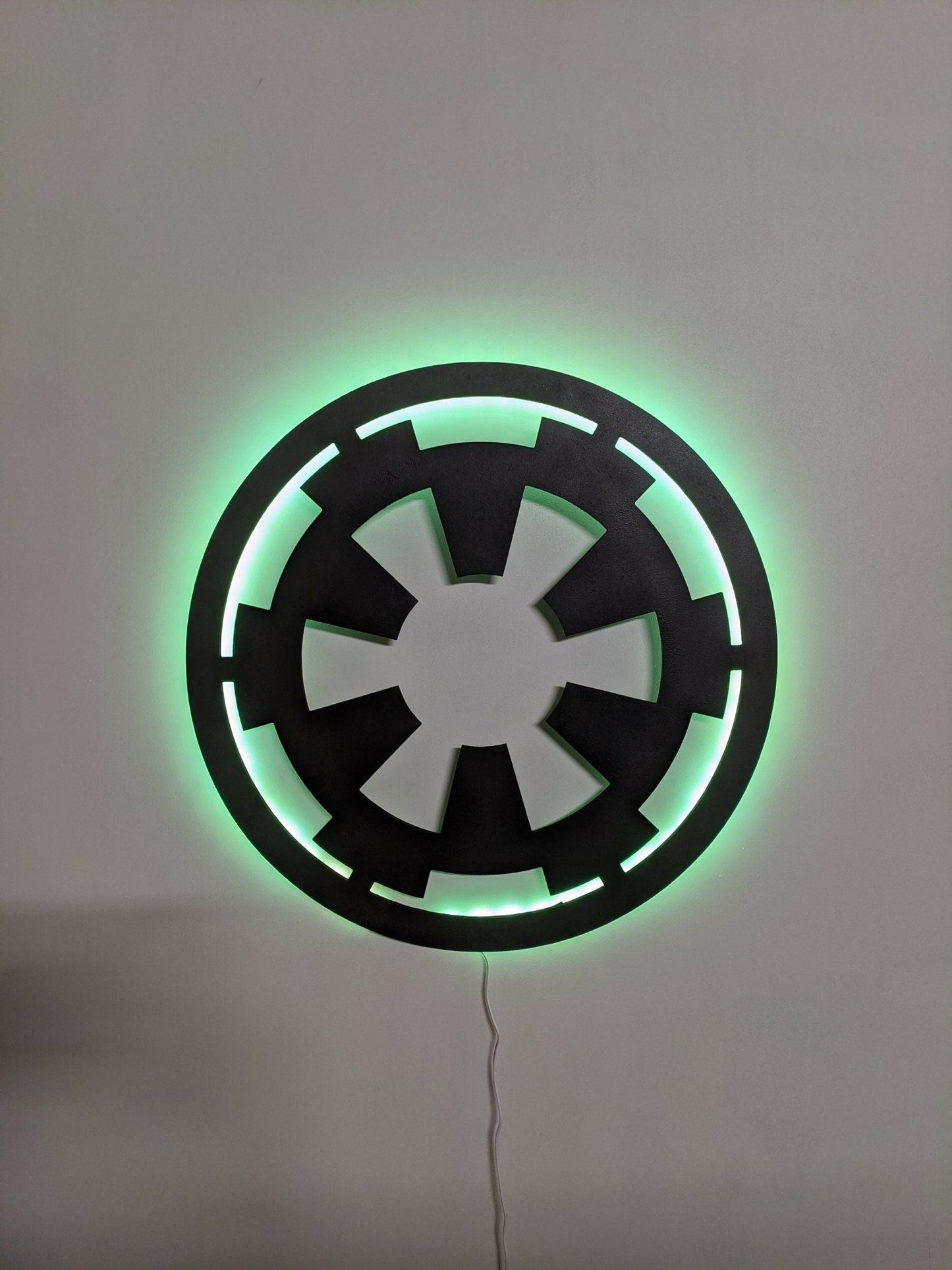 Illuminated Star Wars Empire LED Wall Art, Glow in the dark wall art, Game Room Decor, Nerdy Decor, LED decoration, Custom Sign Gift - TitanOakDecor