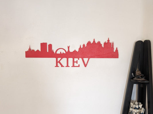 Kiev Skyline Sign, Kiev Wood Sign, Kiev LED Sign, Kiev Skyline Wall Art, Kiev Gift, Wall Decoration, Custom Sign - TitanOakDecor