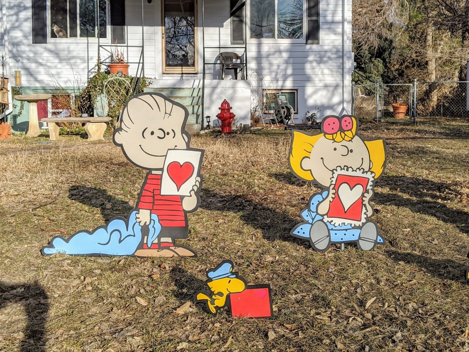 Charlie Brown and Friends Valentines Yard Art Lawn Art - TitanOakDecor