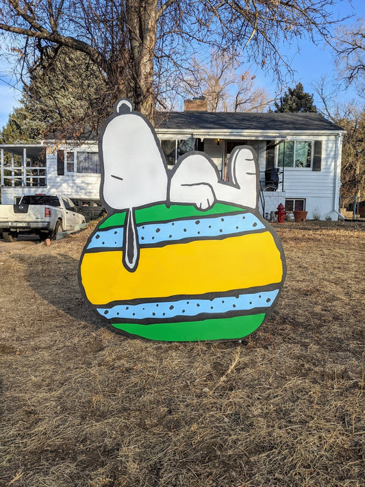 Easter Snoopy Yard Art - TitanOakDecor