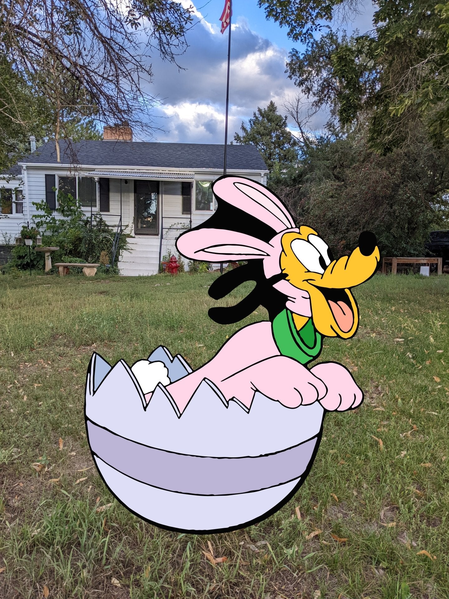 Mickey and Friends Easter Bunny Yard Art Set - TitanOakDecor
