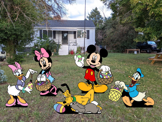 Mickey and Friends Easter Egg Yard Art Set - TitanOakDecor