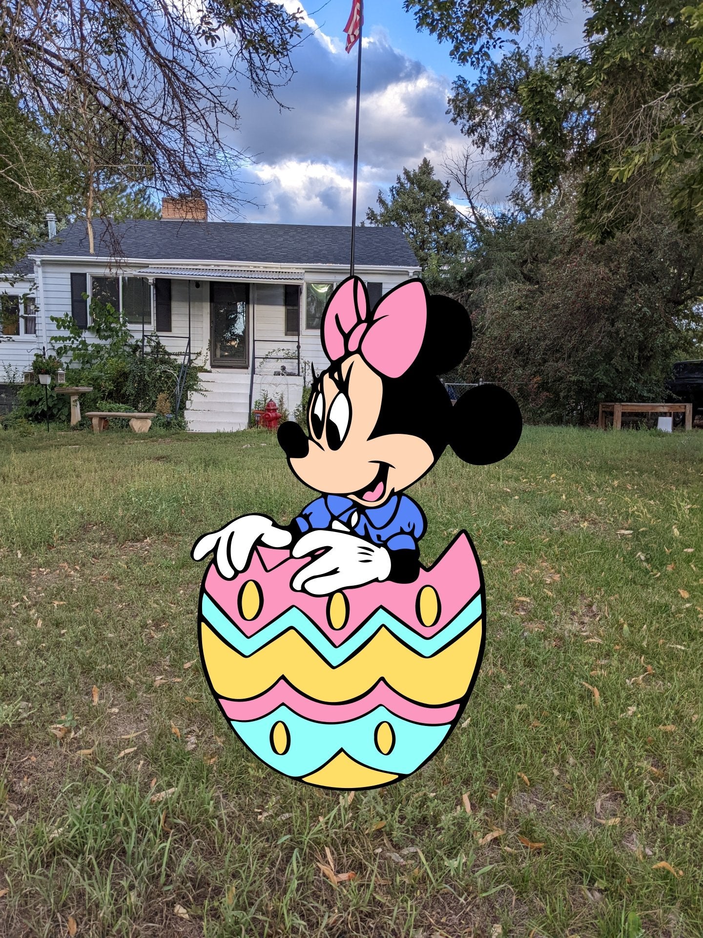 Mickey and Minnie Easter Egg Yard Art Set - TitanOakDecor