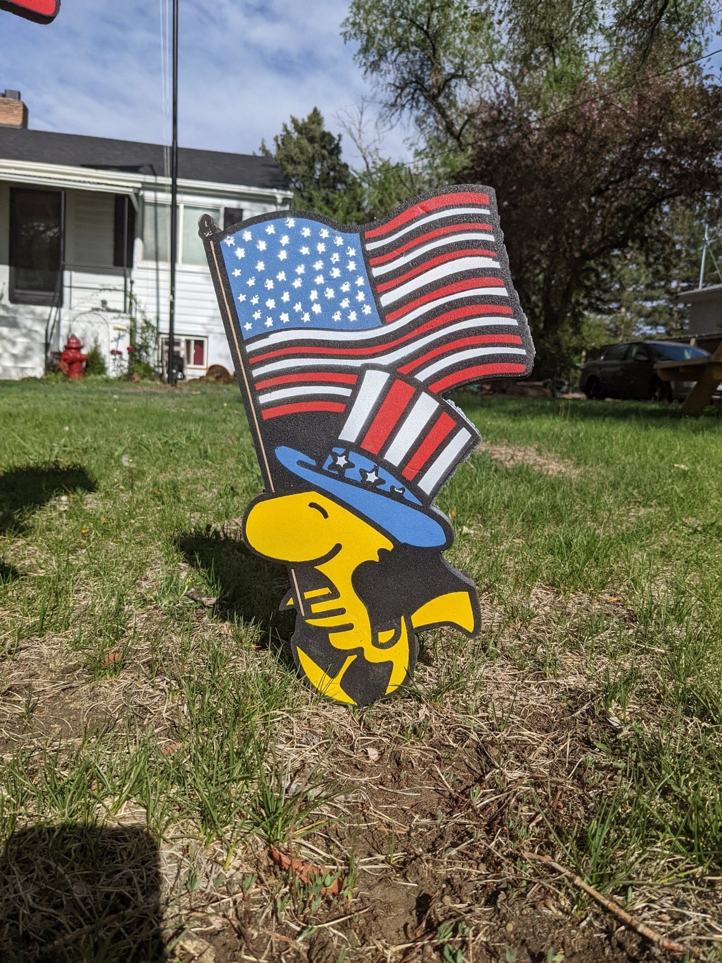 Patriotic Snoopy and Woodstock Yard Art Decoration - TitanOakDecor
