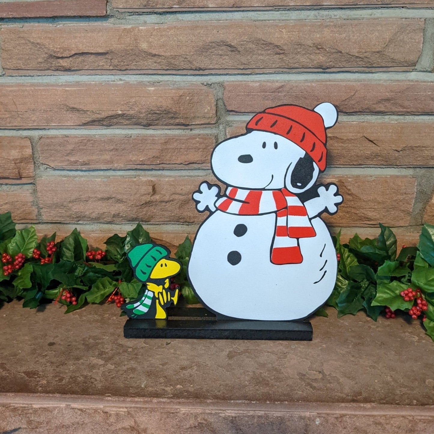Snoopy and Woodstock Mini Snowman Set - TitanOakDecor