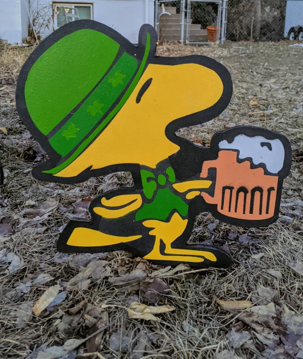 Snoopy and Woodstock St. Paddy's Day Yard Art Lawn Art Decor - TitanOakDecor