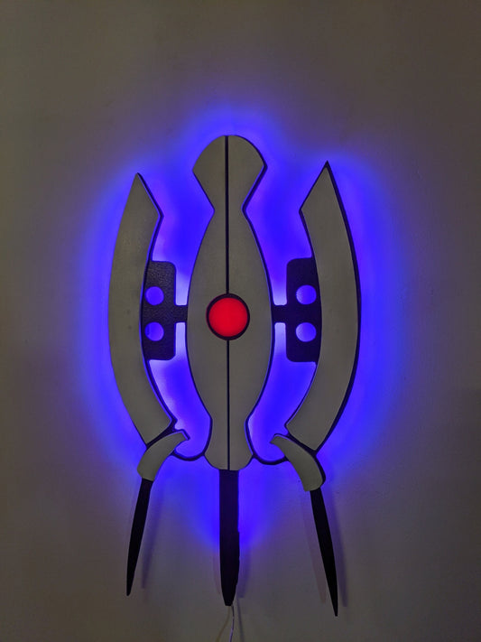 Illuminated Portal Turret LED Wall Art, Glow in the dark wall art, Game Room Decor, Nerdy Decor, LED decoration, Custom Sign Gift