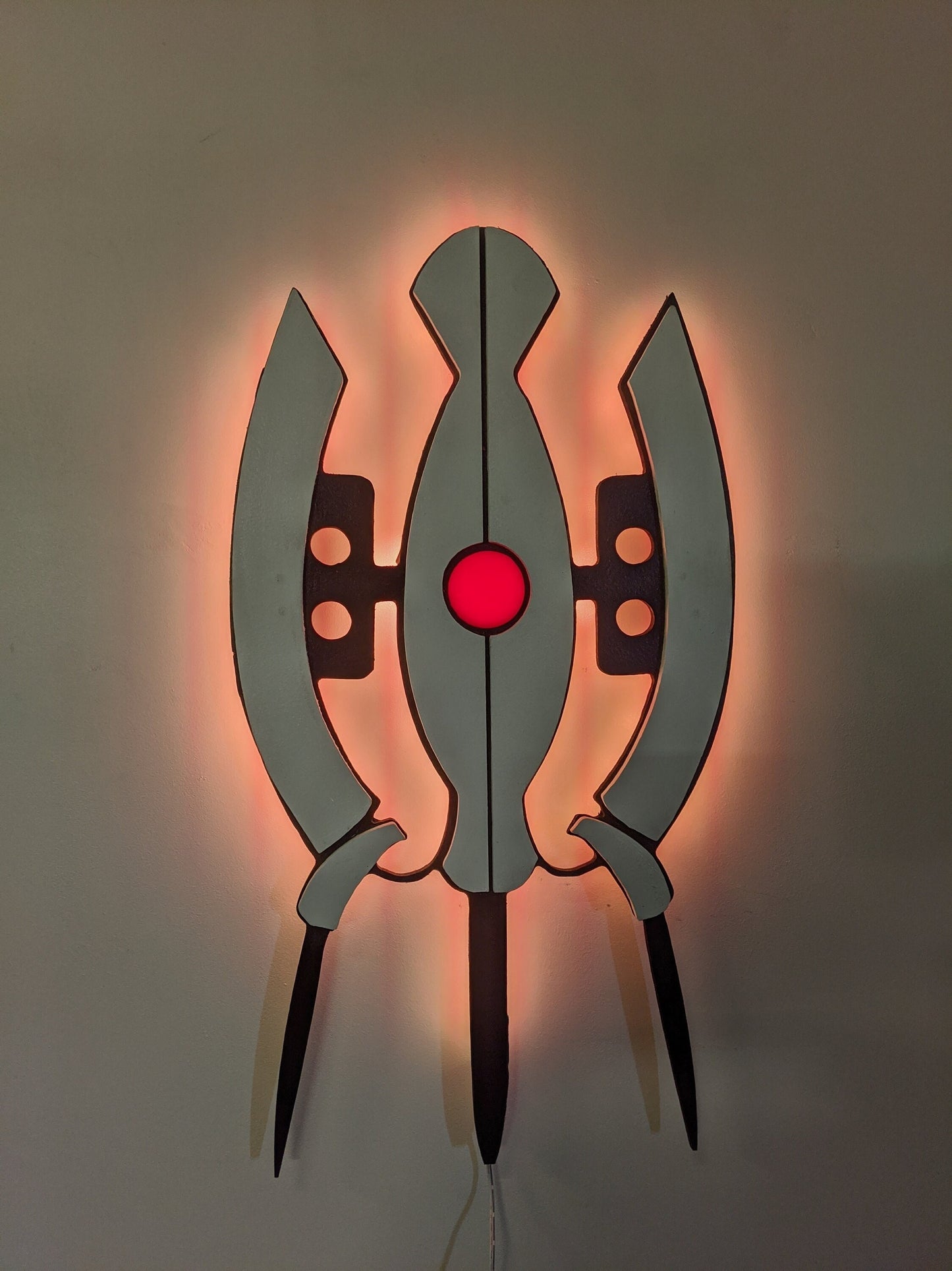 Illuminated Portal Turret LED Wall Art, Glow in the dark wall art, Game Room Decor, Nerdy Decor, LED decoration, Custom Sign Gift