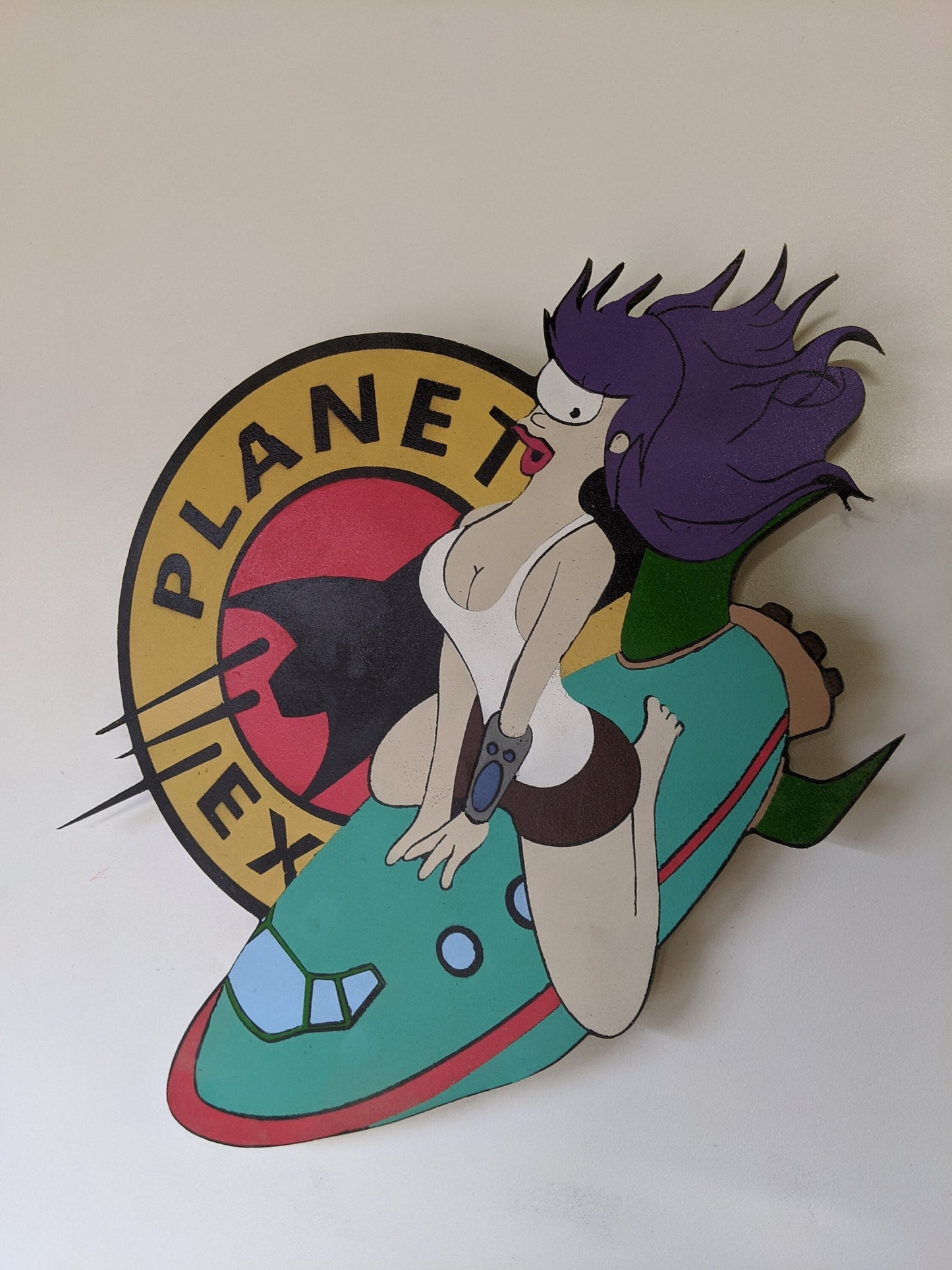 Illuminated futurama led wall art, Glow in the dark wall art, Game Room Decor, Nerdy Decor, LED decoration, Custom Sign Gift