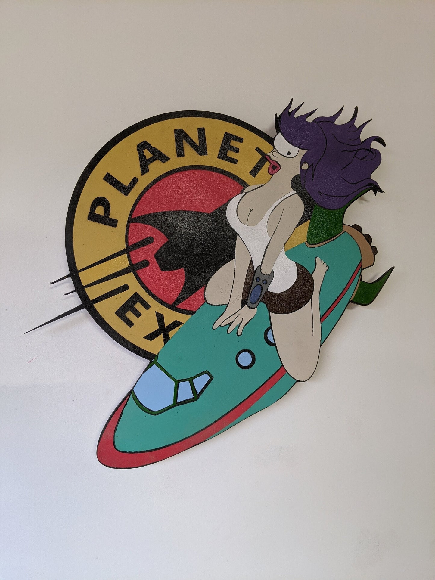 Illuminated futurama led wall art, Glow in the dark wall art, Game Room Decor, Nerdy Decor, LED decoration, Custom Sign Gift