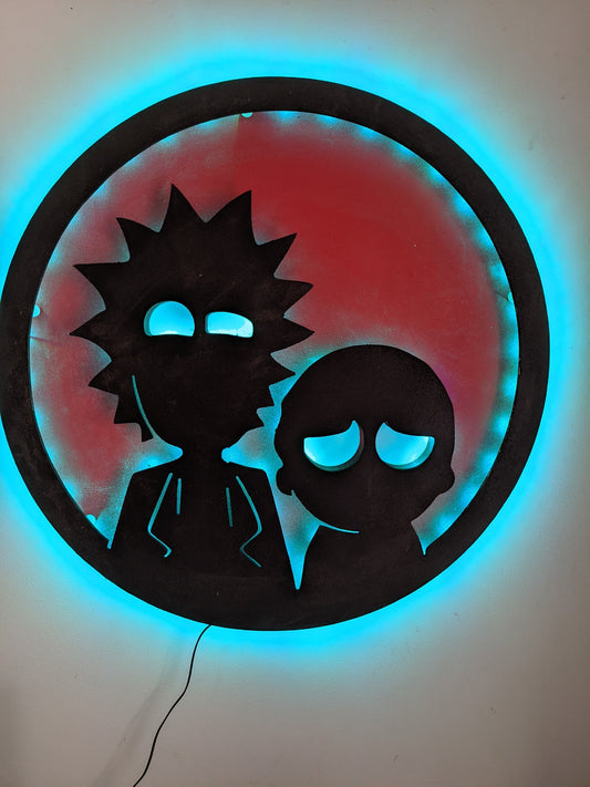 Rick and Morty LED Wall Art