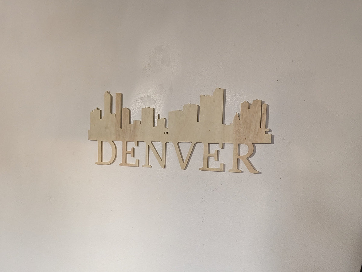 Denver Skyline Sign, Denver Wood Sign, Denver Sign, Denver Skyline Wall Art, Denver Gift, wall decoration, Custom Sign, Mile High City