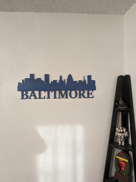 Baltimore Skyline Sign, Baltimore Wood Sign, Baltimore Sign, Baltimore Skyline Wall Art, Baltimore Gift, wall decoration, Custom Sign