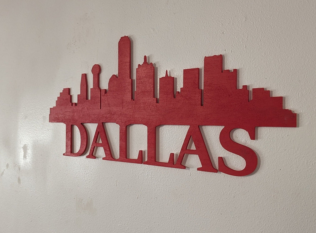 Dallas Skyline Sign, Dallas Wood Sign, Dallas Sign, Dallas Skyline Wall Art, Dallas Gift, wall decoration, Custom Sign
