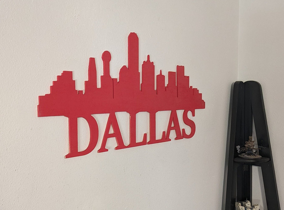 Dallas Skyline Sign, Dallas Wood Sign, Dallas Sign, Dallas Skyline Wall Art, Dallas Gift, wall decoration, Custom Sign