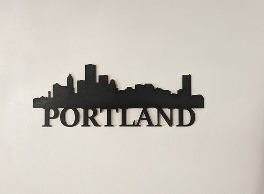 Portland Skyline Sign, Portland Wood Sign, Portland Sign, Portland Skyline Wall Art, Portland Gift, Wall decoration, Custom City Sign