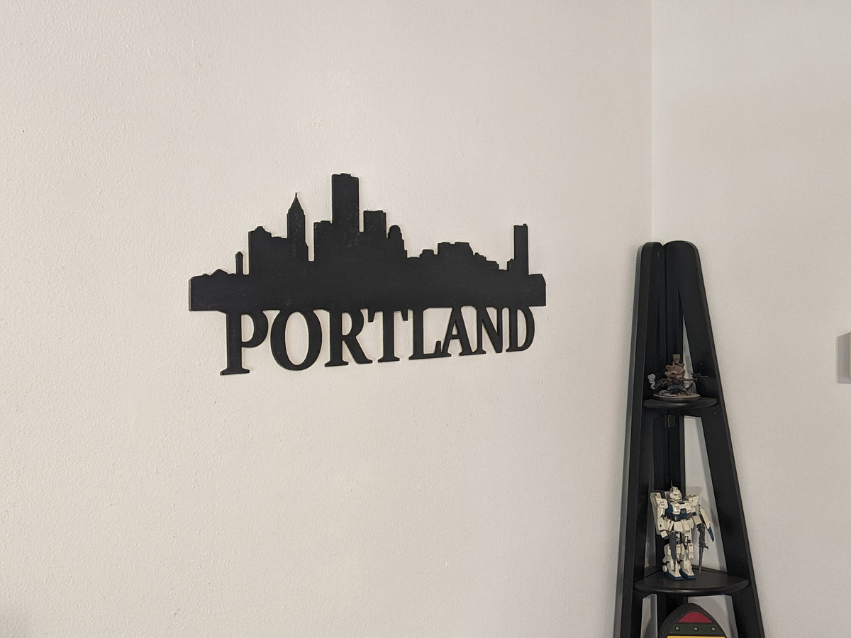 Portland Skyline Sign, Portland Wood Sign, Portland Sign, Portland Skyline Wall Art, Portland Gift, Wall decoration, Custom City Sign