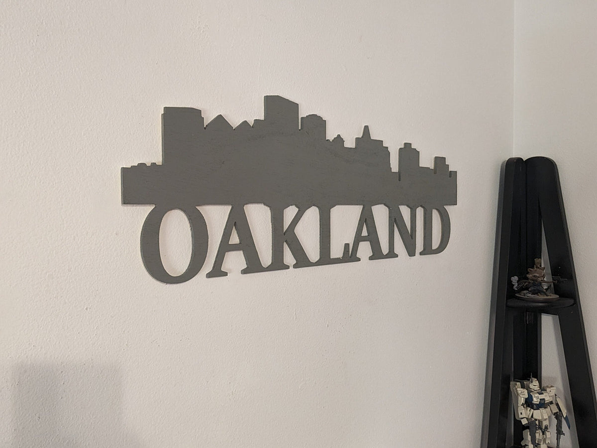 Oakland Skyline Sign, Oakland Wood Sign, Oakland Sign, Oakland Skyline Wall Art, Oakland Gift, Wall Decoration, Custom City Sign