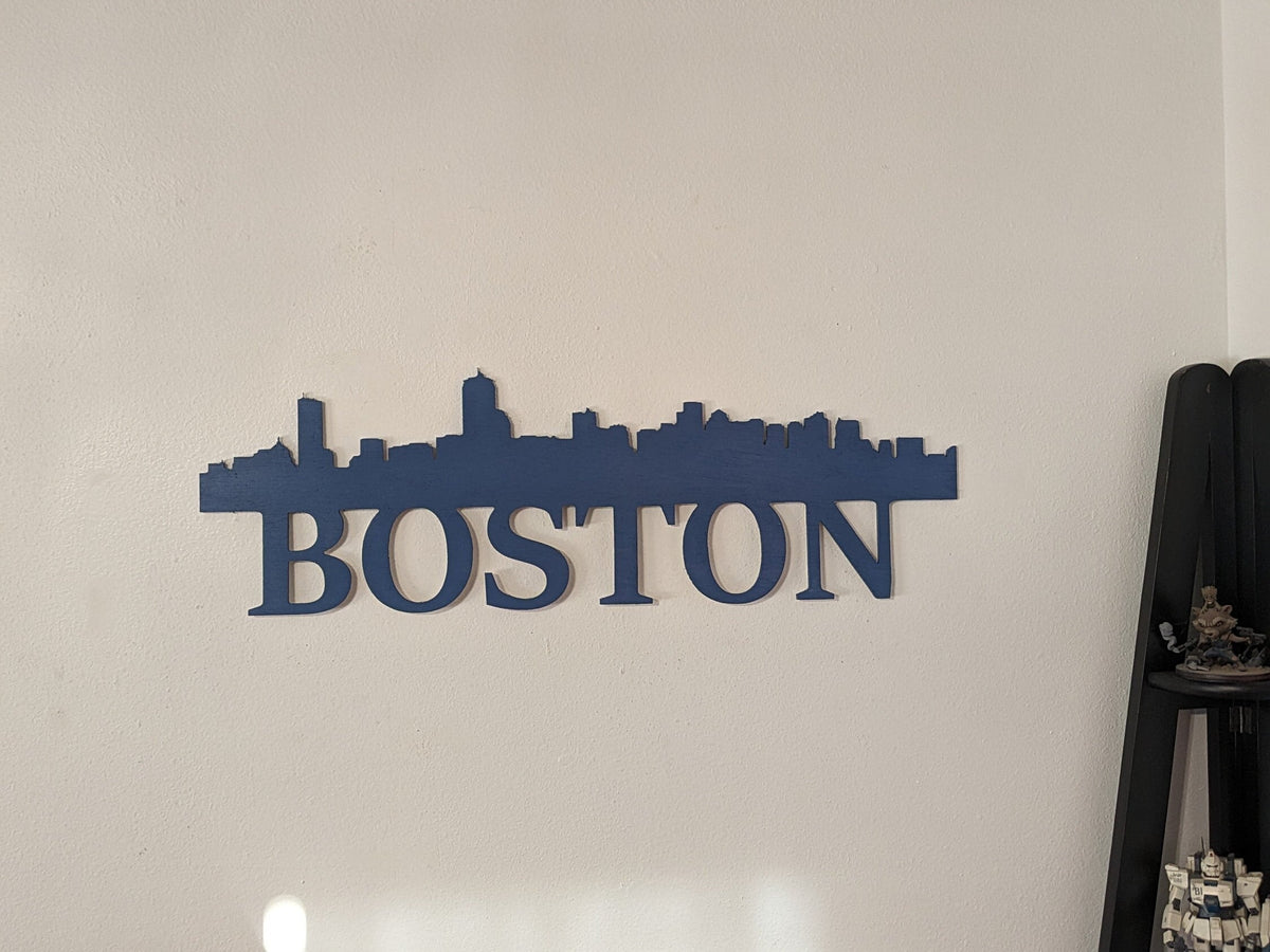 Boston Skyline Sign, Boston Wood Sign, Boston Sign, Boston Skyline Wall Art, Boston Gift, Wall Decoration, Custom City Sign