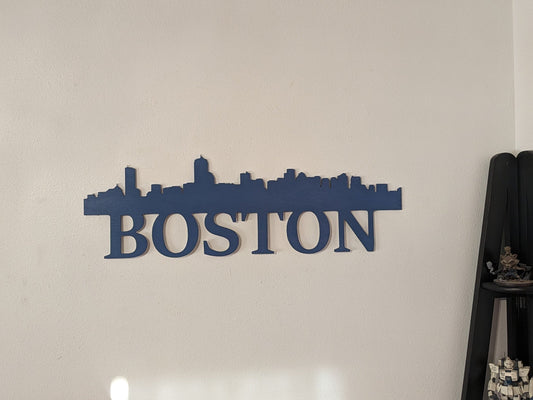 Boston Skyline Sign, Boston Wood Sign, Boston Sign, Boston Skyline Wall Art, Boston Gift, Wall Decoration, Custom City Sign