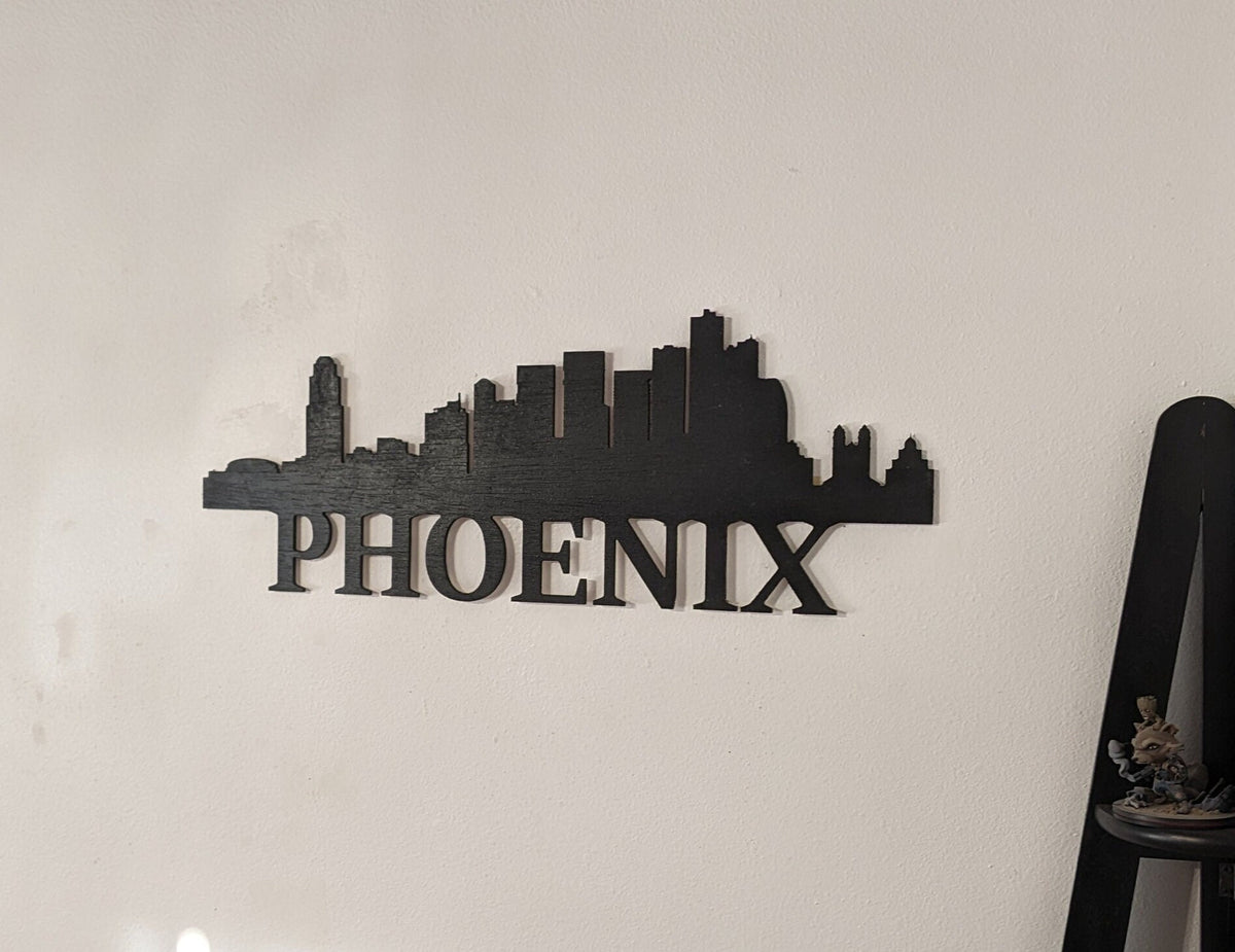 Phoenix Skyline Sign, Phoenix Wood Sign, Phoenix Sign, Phoenix Skyline Wall Art, Phoenix Gift, Wall Decoration, Custom City Sign