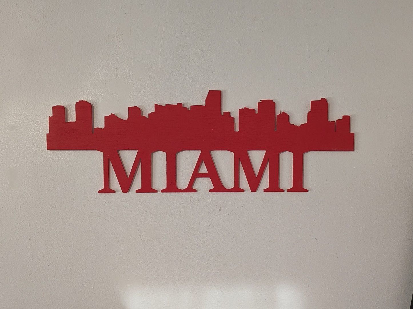 Miami Skyline Sign, Miami Wood Sign, Miami Sign, Miami Skyline Wall Art, Miami Gift, Wall Decoration, Custom City Sign