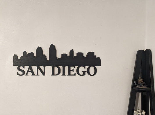 San Diego Skyline Sign, San Diego Wood Sign, San Diego Sign, San Diego Skyline Wall Art, San Diego Gift, wall decoration Custom Sign