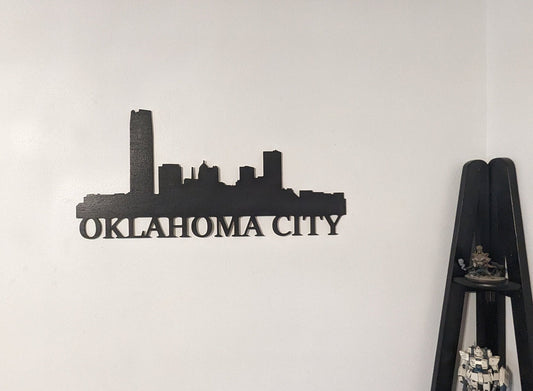 Oklahoma City Skyline Sign, Oklahoma City Wood Sign, Oklahoma City Sign, Oklahoma City Wall Art, Oklahoma City Gift, Custom City Sign