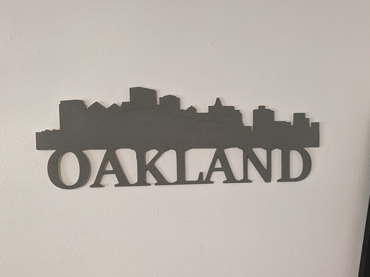 Oakland Skyline Sign, Oakland Wood Sign, Oakland Sign, Oakland Skyline Wall Art, Oakland Gift, Wall Decoration, Custom City Sign