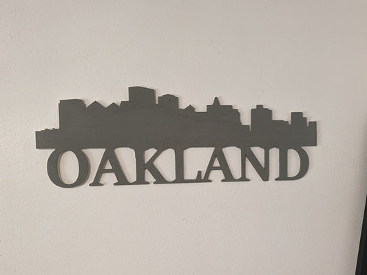 Oakland Skyline Sign, Oakland Wood Sign, Oakland Sign, Oakland Skyline Wall Art, Oakland Gift, Wall Decoration, Custom City Sign