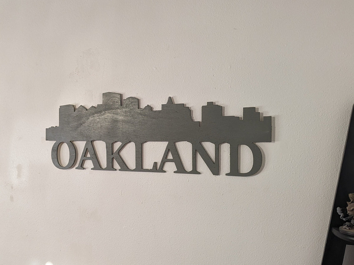 Oakland Skyline Sign, Oakland Wood Sign, Oakland Sign, Oakland Skyline Wall Art, Oakland Gift, Wall Decoration, Custom City Sign