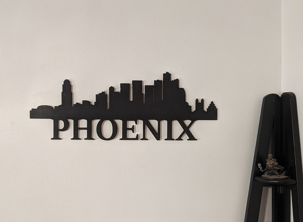 Phoenix Skyline Sign, Phoenix Wood Sign, Phoenix Sign, Phoenix Skyline Wall Art, Phoenix Gift, Wall Decoration, Custom City Sign