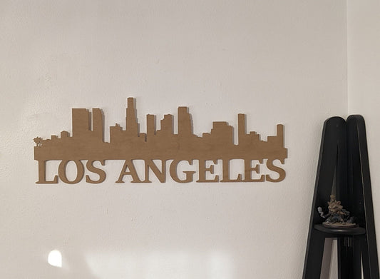 Los Angeles Skyline Sign, Los Angeles Wood Sign, Los Angeles Sign, Los Angeles Skyline, Los Angeles Gift, Wall Decoration, Custom City Sign