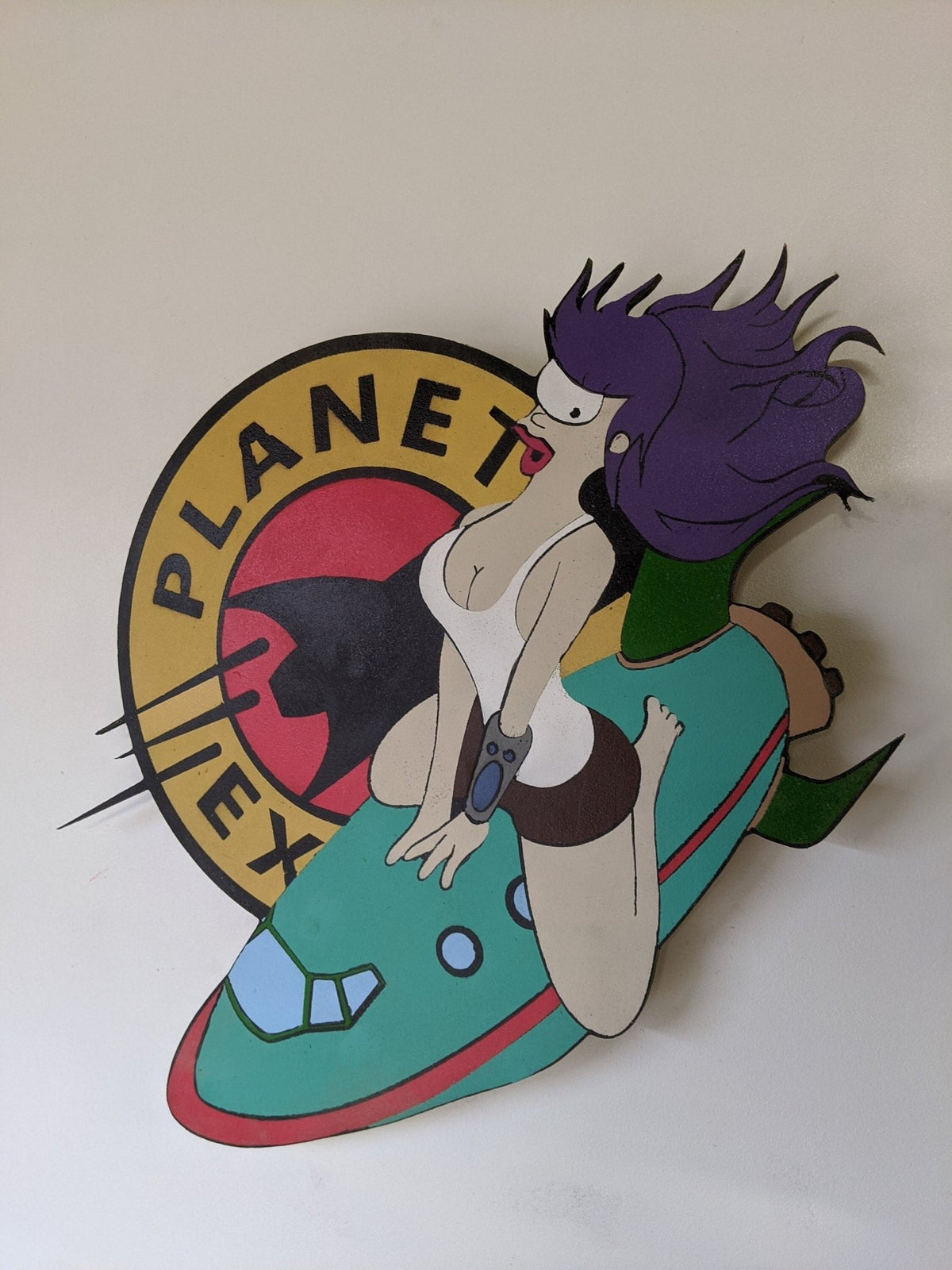 Illuminated futurama led wall art, Glow in the dark wall art, Game Room Decor, Nerdy Decor, LED decoration, Custom Sign Gift - TitanOakDecor