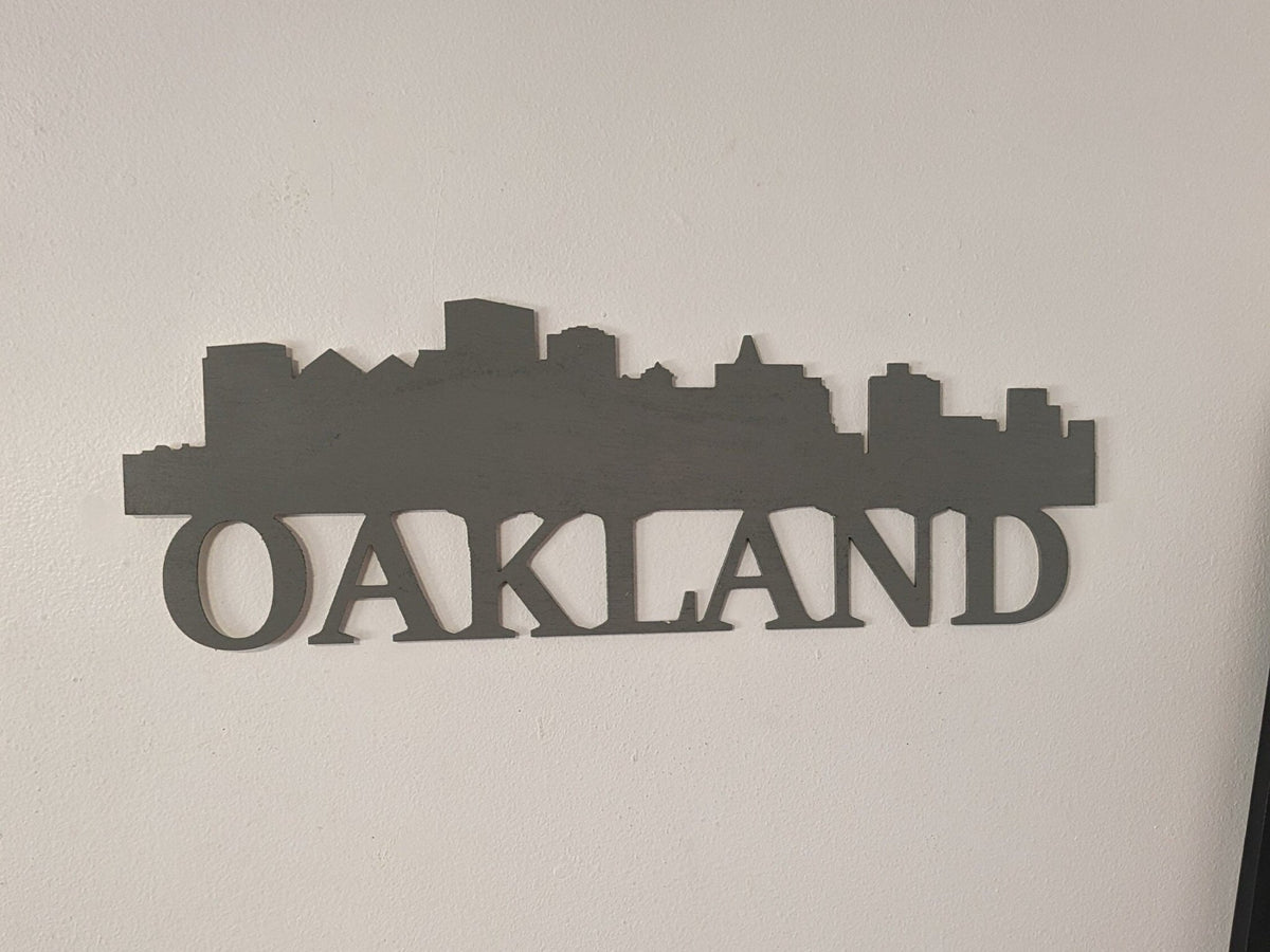 Oakland Skyline Sign, Oakland Wood Sign, Oakland Sign, Oakland Skyline Wall Art, Oakland Gift, Wall Decoration, Custom City Sign - TitanOakDecor