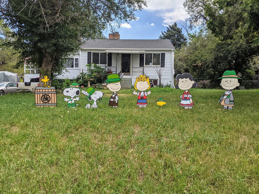 Charlie Brown and Friends Oktoberfest Yard Art Set - TitanOakDecor
